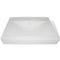 Ceramic Rectangular Basin with Faucet Hole - White