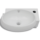 Ceramic Sink with Faucet & Overflow Hole - White