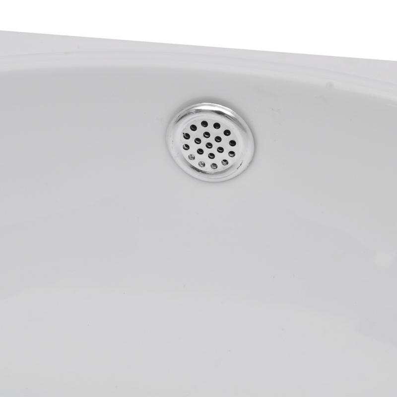 Ceramic Sink with Faucet & Overflow Hole - White