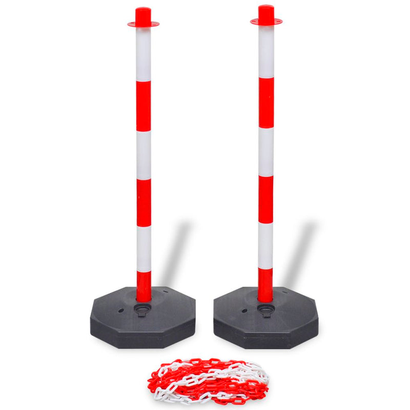 Chain Post Set with 10m Plastic Chain