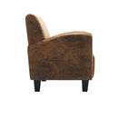 Chair Brown Faux Suede Leather