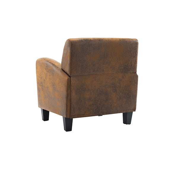 Chair Brown Faux Suede Leather