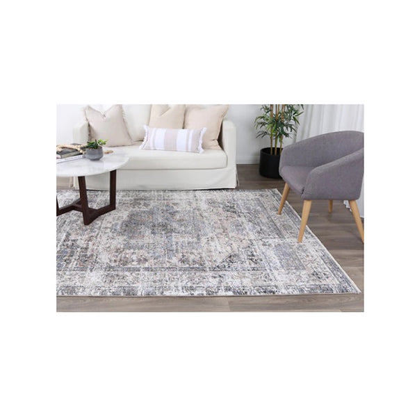 Chesapeake Punjab Grey Traditional Soft Rug