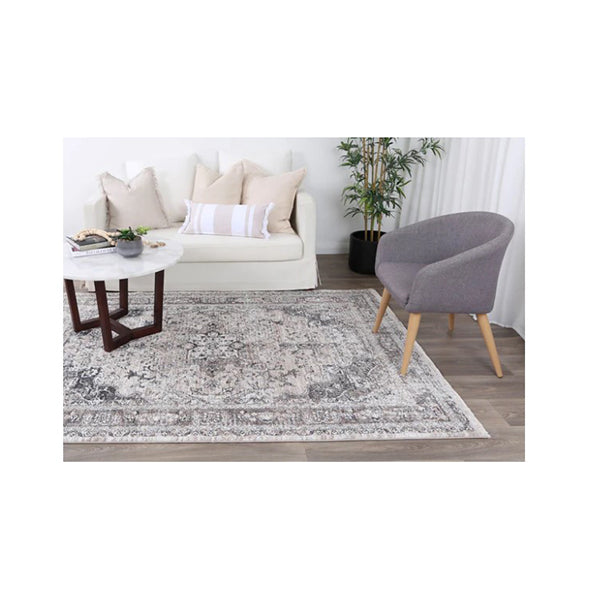Chesapeake Registan Grey Traditional Soft Rug