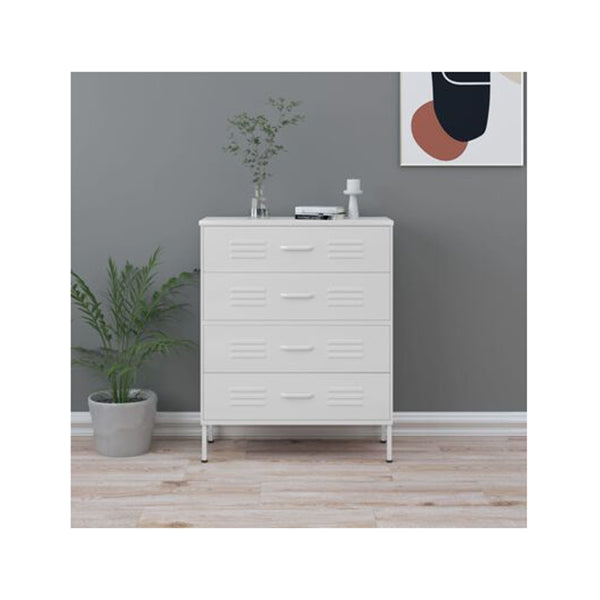 Chest Of Drawers White Steel