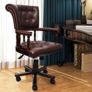 Chesterfield Captains Swivel Office Chair - Brown