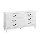 Chest of Drawers Lowboy White Storage Cabinet