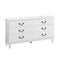 Chest of Drawers Lowboy White Storage Cabinet