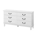 Chest of Drawers Lowboy White Storage Cabinet