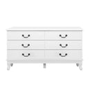 Chest of Drawers Lowboy White Storage Cabinet