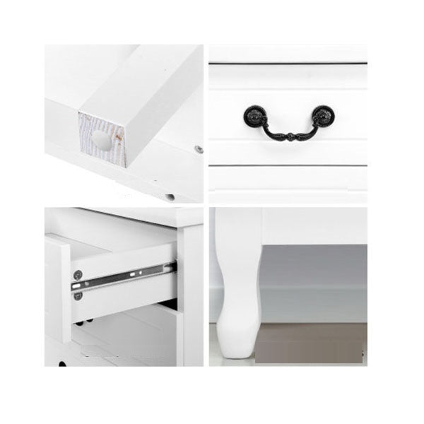 Chest of Drawers Lowboy White Storage Cabinet