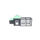 Chicken Coop With Nest Box Grey 190 X 72 X 102 Cm