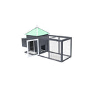 Chicken Coop With Nest Box Grey 190 X 72 X 102 Cm