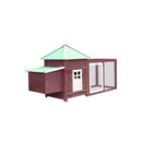 Chicken Coop With Nest Box Mocha 190X72X102 Cm Solid Firwood