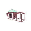 Chicken Coop With Nest Box Mocha 190X72X102 Cm Solid Firwood