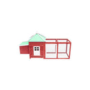 Chicken Coop With Nest Box Red 190 X 72 X 102 Cm Solid Firwood