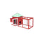 Chicken Coop With Nest Box Red 190 X 72 X 102 Cm Solid Firwood