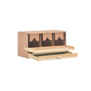 Chicken Laying Nest 3 Compartments 72 X 33 X 38 Cm Solid Pine Wood