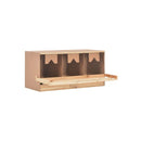 Chicken Laying Nest 3 Compartments 96 X 40 X 45 Cm Solid Pine Wood