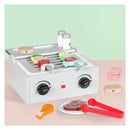 Kids Kitchen Play Set Wooden Toys Children Cooking Bbq Role Food Home