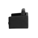 Kids Convertible Sofa 2 Seater Black Pu Leather Children Couch Lounger