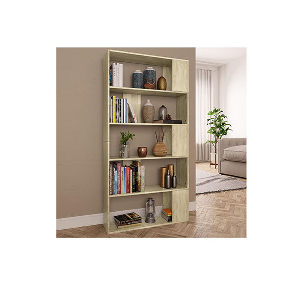 Chipboard Book Cabinet Room Divider Sonoma Oak