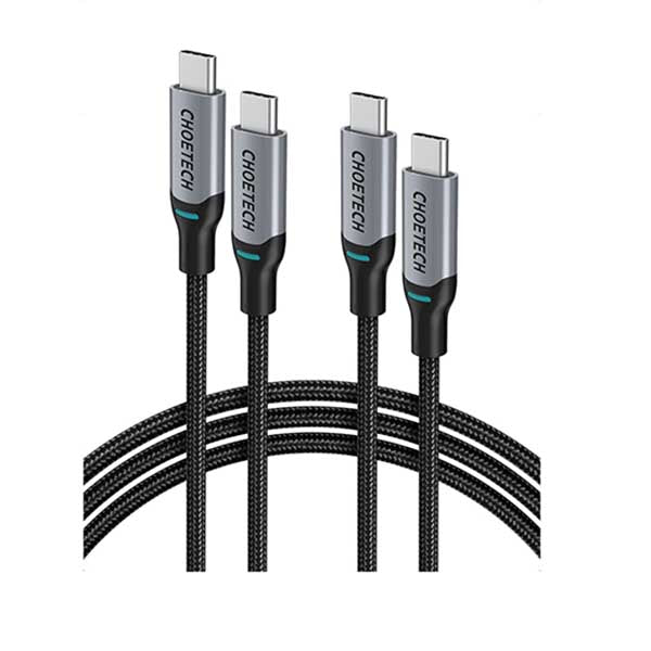 2 Pack Choetech 100w Usb C Braided Fast Charging Cable