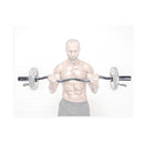 Chrome Olympic Curl Bar Barbell Heavy Duty EZ with Spring Collars