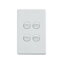 Classic 4 Gang Switch 250V 16Ax Vertical Pack