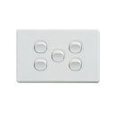 Classic 5 Gang Switch 250V 16Ax Horizontal Pack