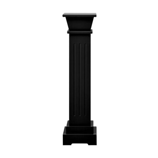 Classic Square Pillar Plant Stand Black 17 X 17 X 66 Cm Mdf
