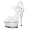 Lapdance Clear Platform Sandal With Quick Release Strap 6in Heel Size 8