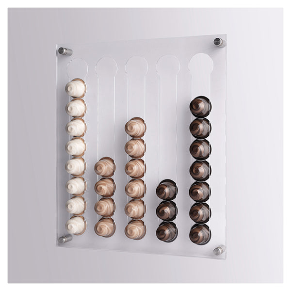 Capsules Coffee Pod 40 Capsules Holder Rack Storage Wall Mounted