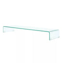 Clear Glass TV Stand Monitor Riser 100x30x13cm