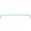 Clear Glass TV Stand Monitor Riser 100x30x13cm