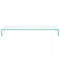 Clear Glass TV Stand Monitor Riser 100x30x13cm