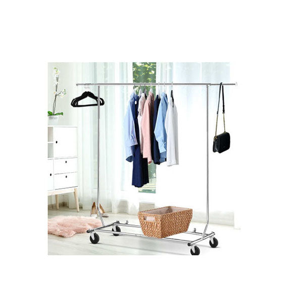Clothes Coat Rack Stand Adjustable Portable Garment Hanging Rail Airer