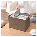 Coffee Medium Foldable Canvas Storage Box