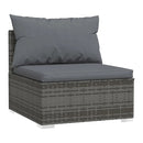 Coffee Garden Lounge Set with Cushions Poly Rattan Grey