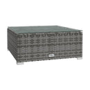 Coffee Garden Lounge Set with Cushions Poly Rattan Grey