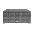 Coffee Garden Lounge Set with Cushions Poly Rattan Grey