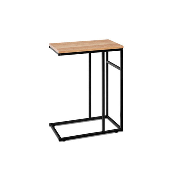 Coffee Side Table Laptop Desk Bedside Wooden Metal Frame