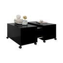 Coffee Table Black 75 X 75 X 38 Cm Chipboard