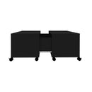 Coffee Table Black 75 X 75 X 38 Cm Chipboard