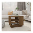 Coffee Table Brown Oak 55 X 55 X 43 Cm Chipboard