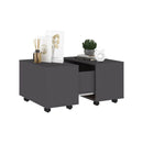 Coffee Table Grey 60 X 60 X 38 Cm Chipboard