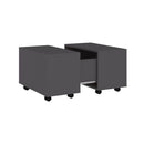 Coffee Table Grey 60 X 60 X 38 Cm Chipboard