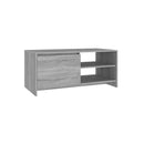 Coffee Table Grey Sonoma 102 X 50 X 45 Cm Engineered Wood