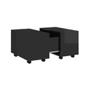Coffee Table High Gloss Black 60 X 60 X 38 Cm Chipboard