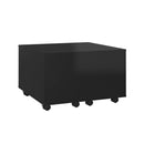 Coffee Table High Gloss Black 60 X 60 X 38 Cm Chipboard